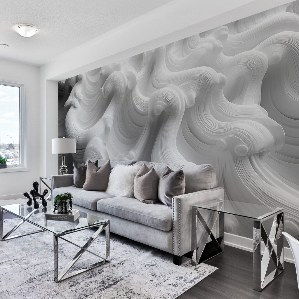 White swirly surface