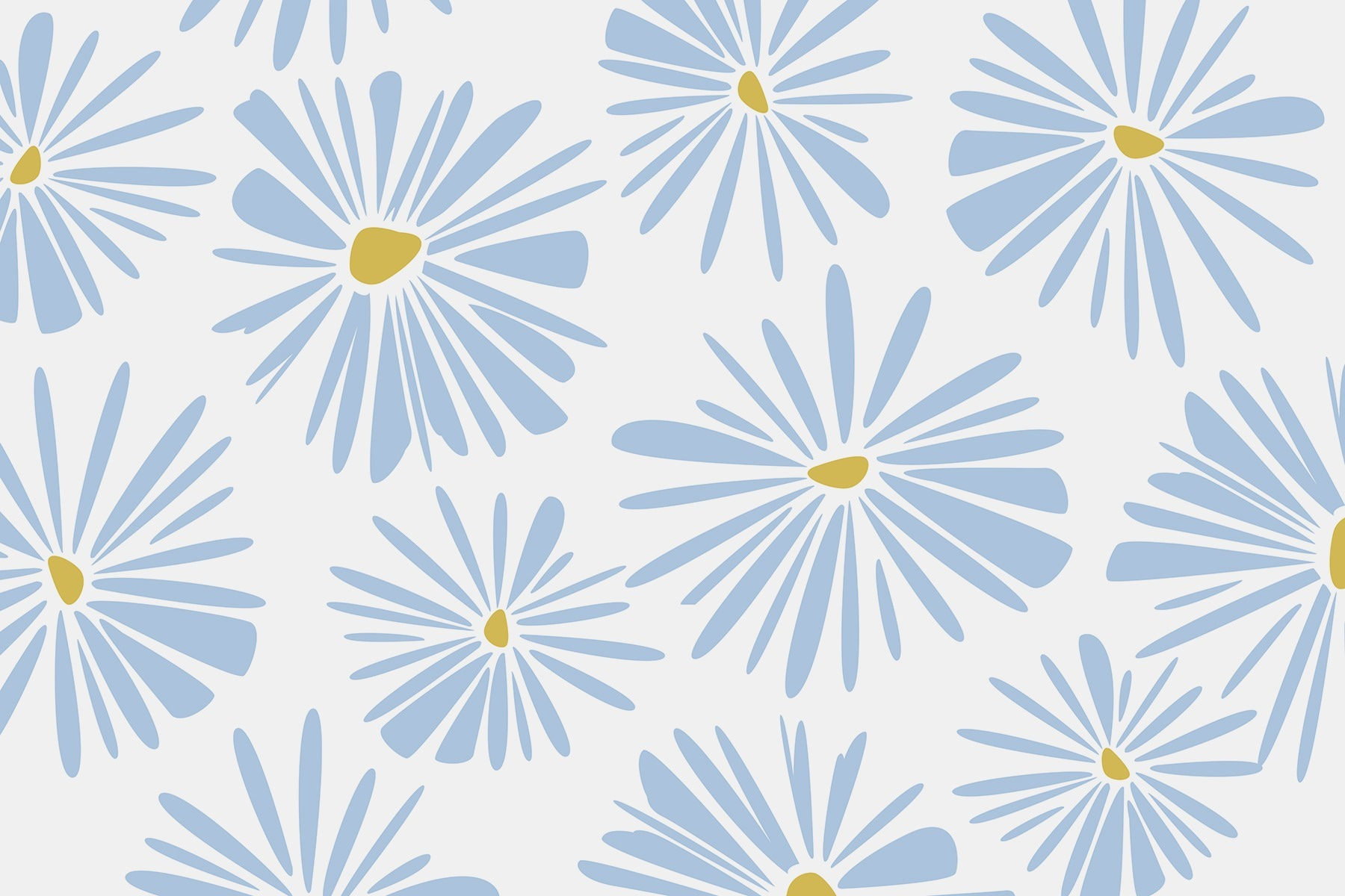 Pattern of blue and yellow flowers Pattern of blue and yellow flowers