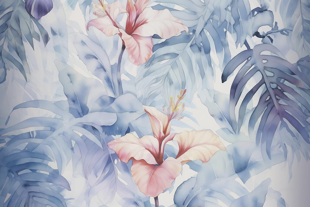 Soft petals amid serene foliage. Soft petals amid serene foliage.