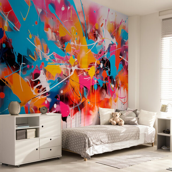 Colorful splattered art Colorful splattered art