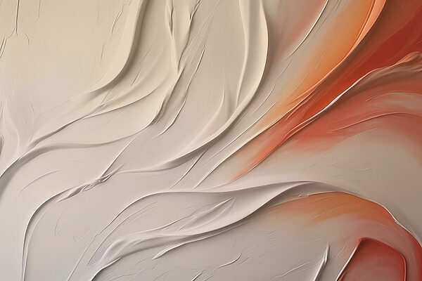 White and orange wavy lines