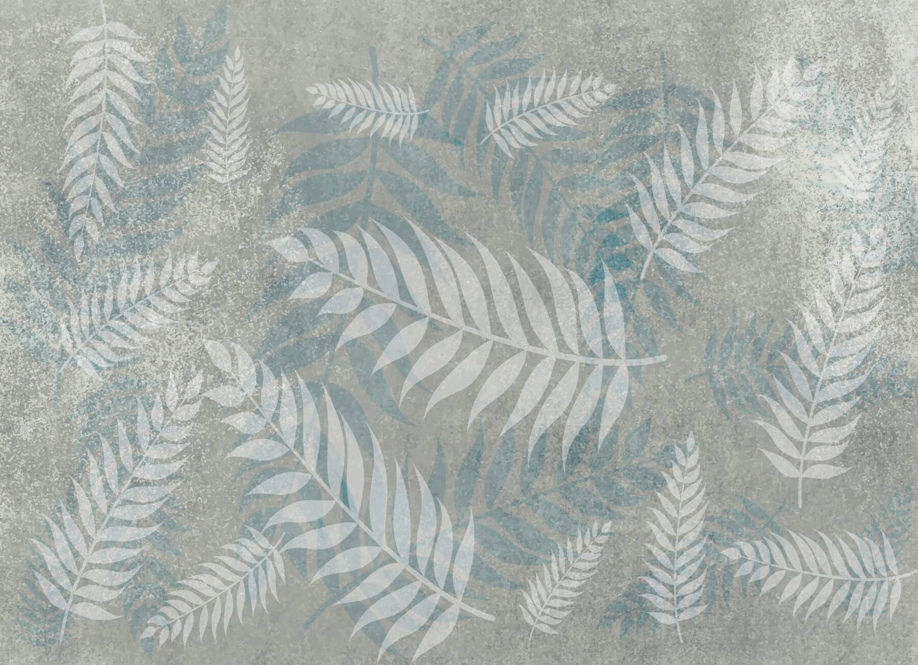 Grey and blue leaf pattern Grey and blue leaf pattern