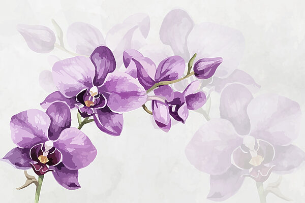 Purple flowers on a branch Purple flowers on a branch
