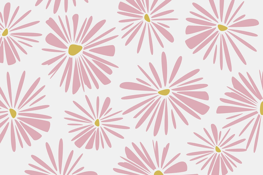Pattern of pink flowers