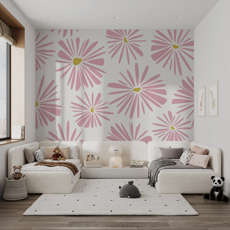 Pattern of pink flowers
