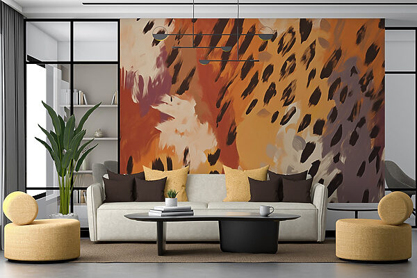 Abstract animal print design in warm hues Abstract animal print design in warm hues