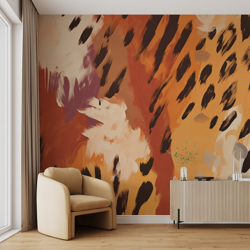 Abstract animal print design in warm hues Abstract animal print design in warm hues