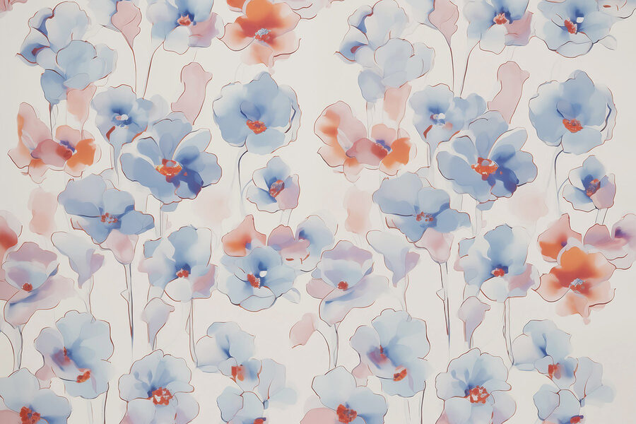 Wallpaper with flowers