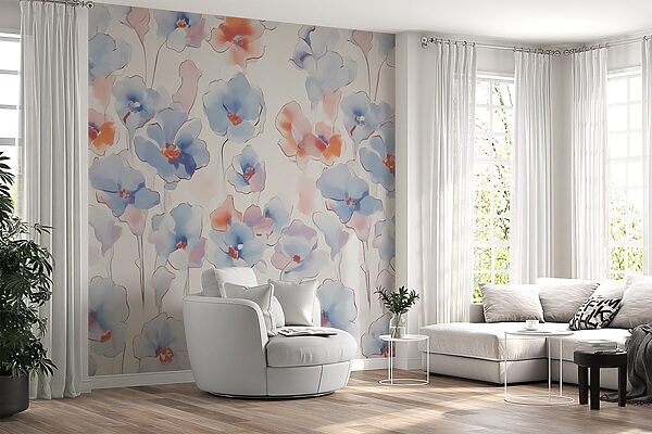 Wallpaper with flowers Wallpaper with flowers