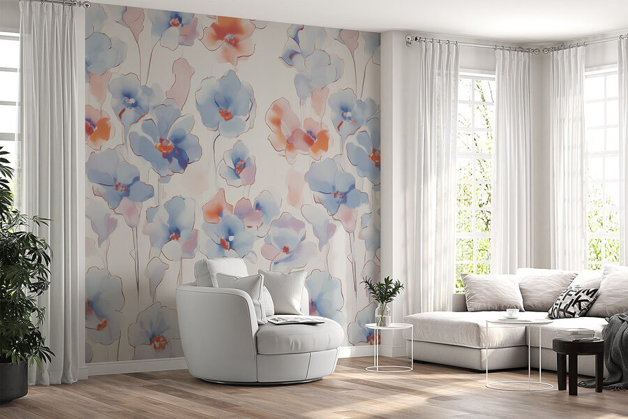 Wallpaper with flowers