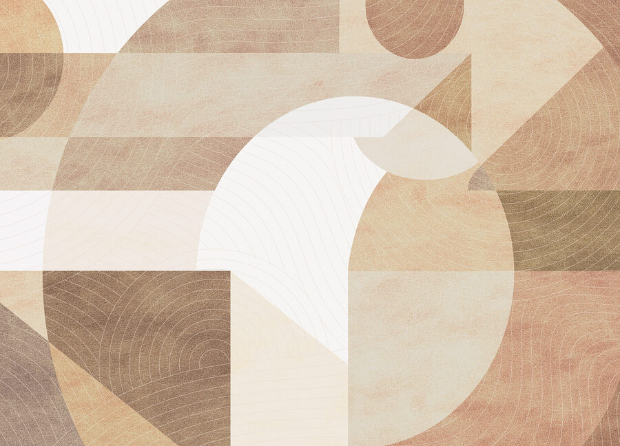 Wall murals Abstract shapes and muted tones blend. - Image 8