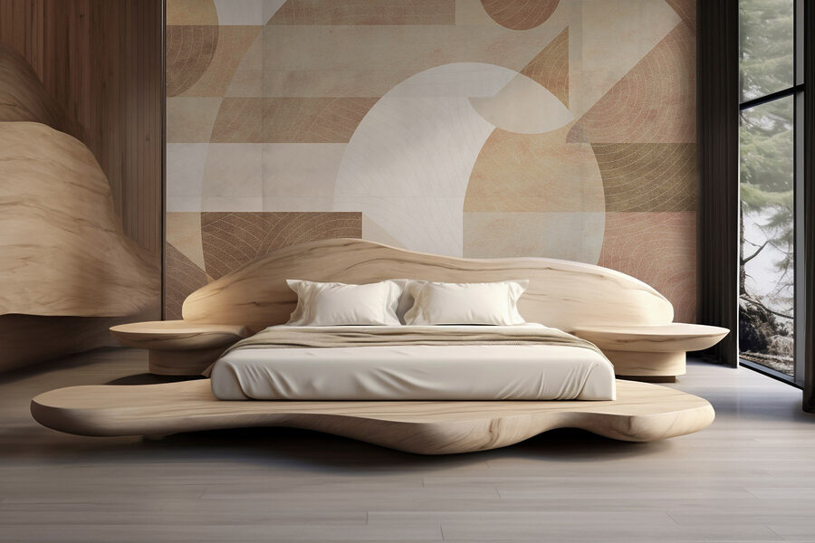 Wall murals Abstract shapes and muted tones blend. - Image 2