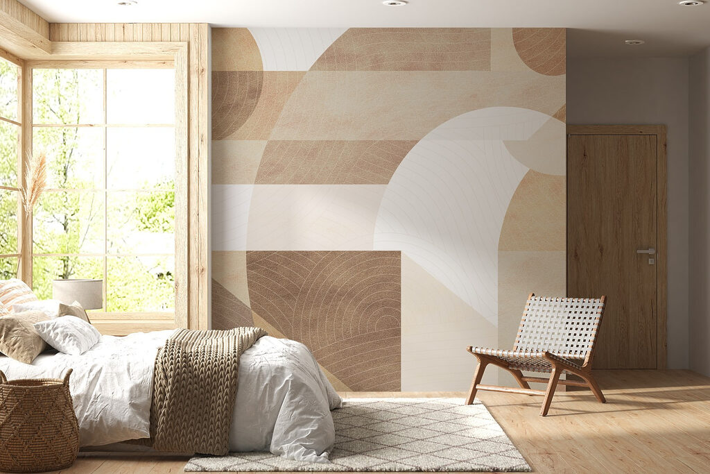 Abstract shapes and muted tones blend Abstract shapes and muted tones blend