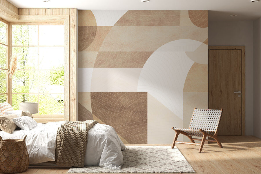 Wall murals Abstract shapes and muted tones blend. - Image 3