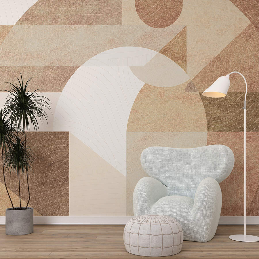 Wall murals Abstract shapes and muted tones blend. - Image 4