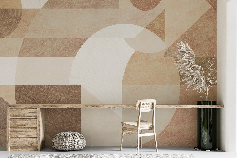 Wall murals Abstract shapes and muted tones blend. - Image 7