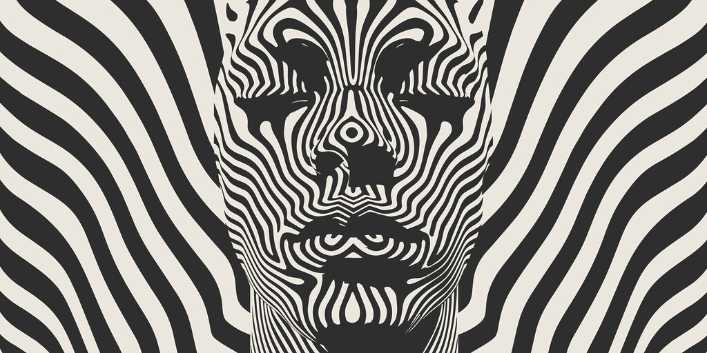 Black and white image of a person’s face Black and white image of a person’s face