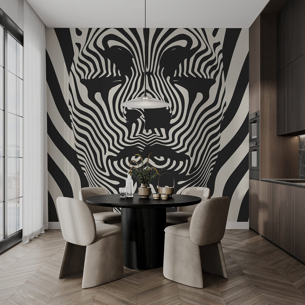 Black and white image of a person's face