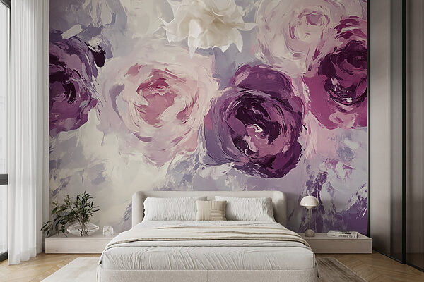 Painting of flowers on a surface Painting of flowers on a surface