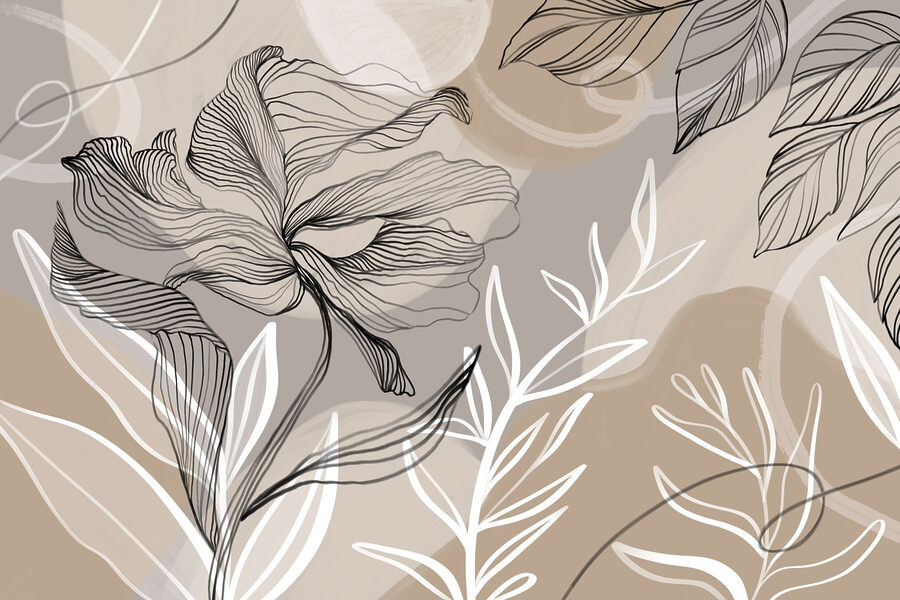 Flowing lines and organic shapes combine Flowing lines and organic shapes combine