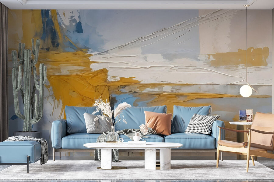 Wall murals Painting of a colorful painting - Image 3