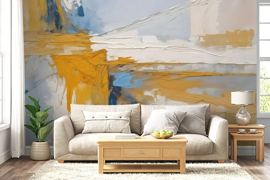 Wall murals Painting of a colorful painting - Image 5