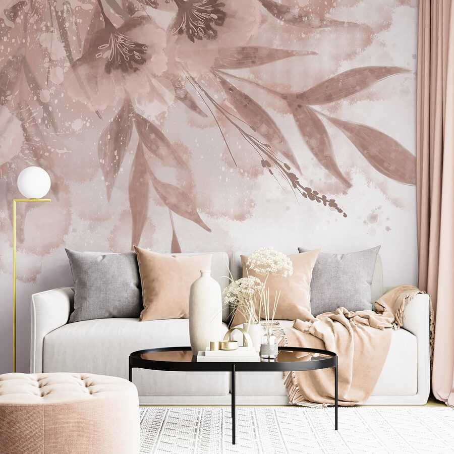 Soft florals in pastel hues.