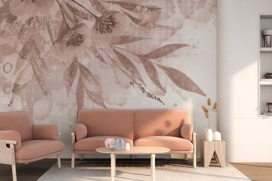 Soft florals in pastel hues.