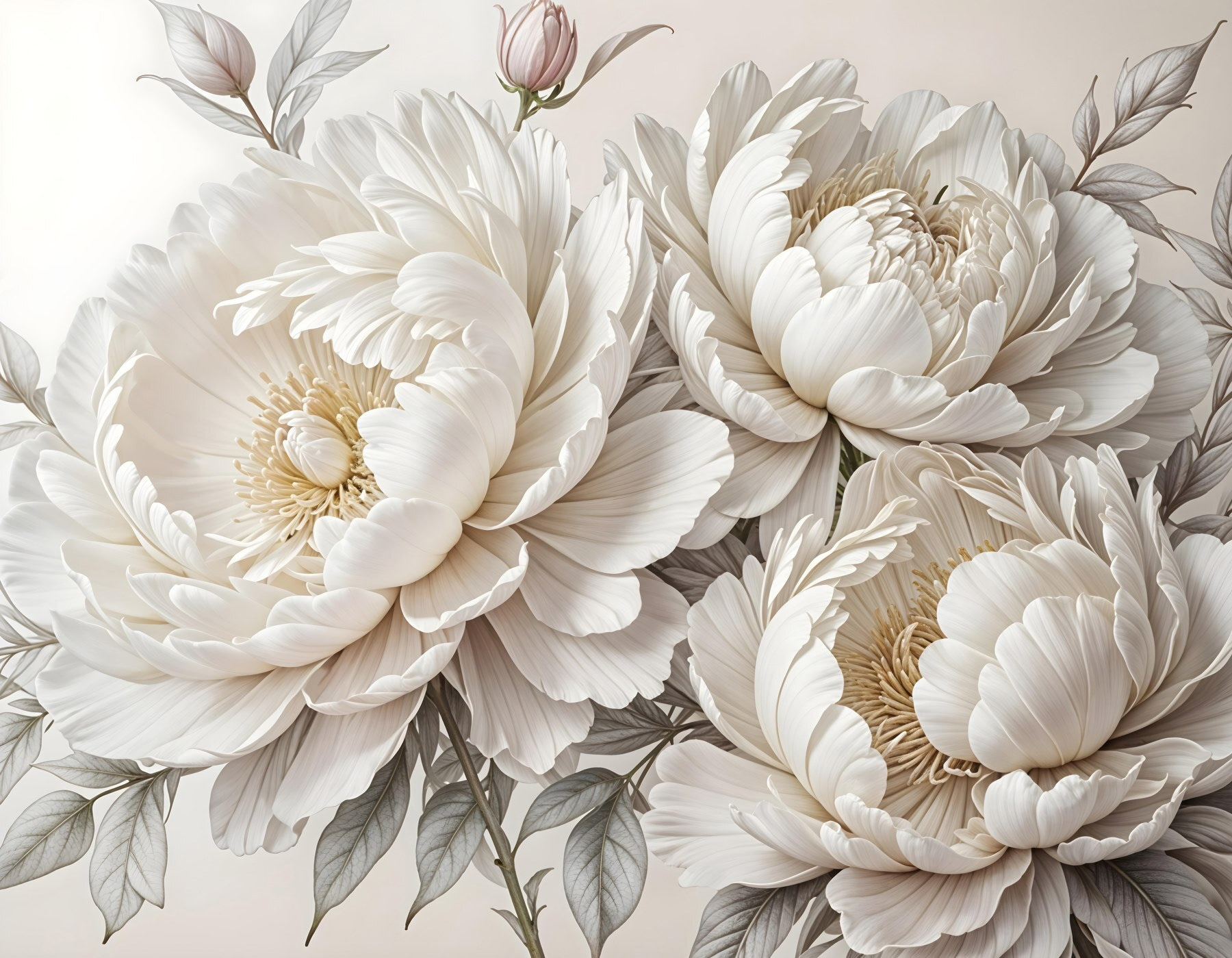 Group of white flowers Group of white flowers