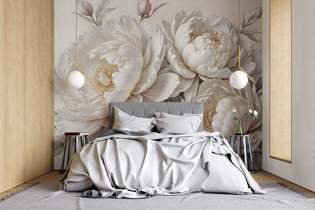 Group of white flowers Group of white flowers