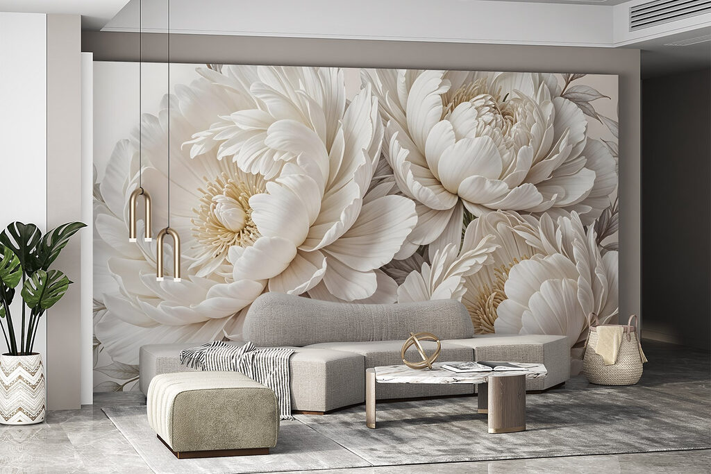 Group of white flowers Group of white flowers