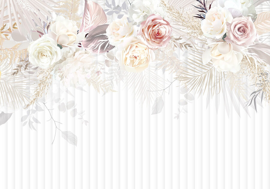 White and pink flowers