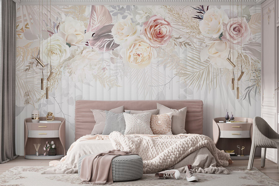 White and pink flowers