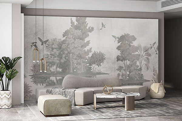 Birds flying over trees Birds flying over trees