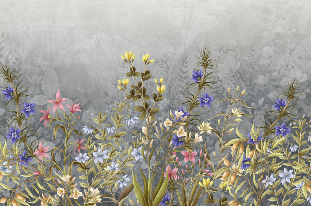 Painting of flowers and leaves Painting of flowers and leaves