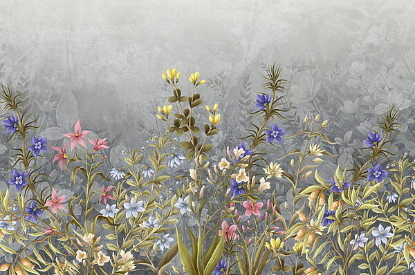 Painting of flowers and leaves Painting of flowers and leaves