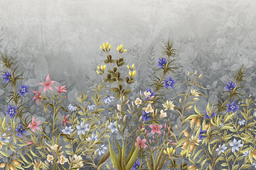 Painting of flowers and leaves Painting of flowers and leaves