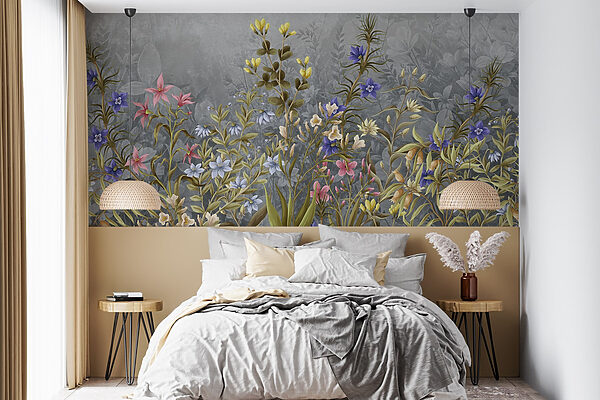Painting of flowers and leaves Painting of flowers and leaves