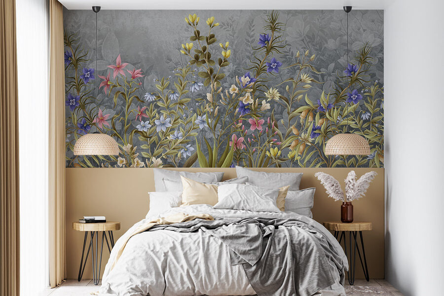 Painting of flowers and leaves Painting of flowers and leaves