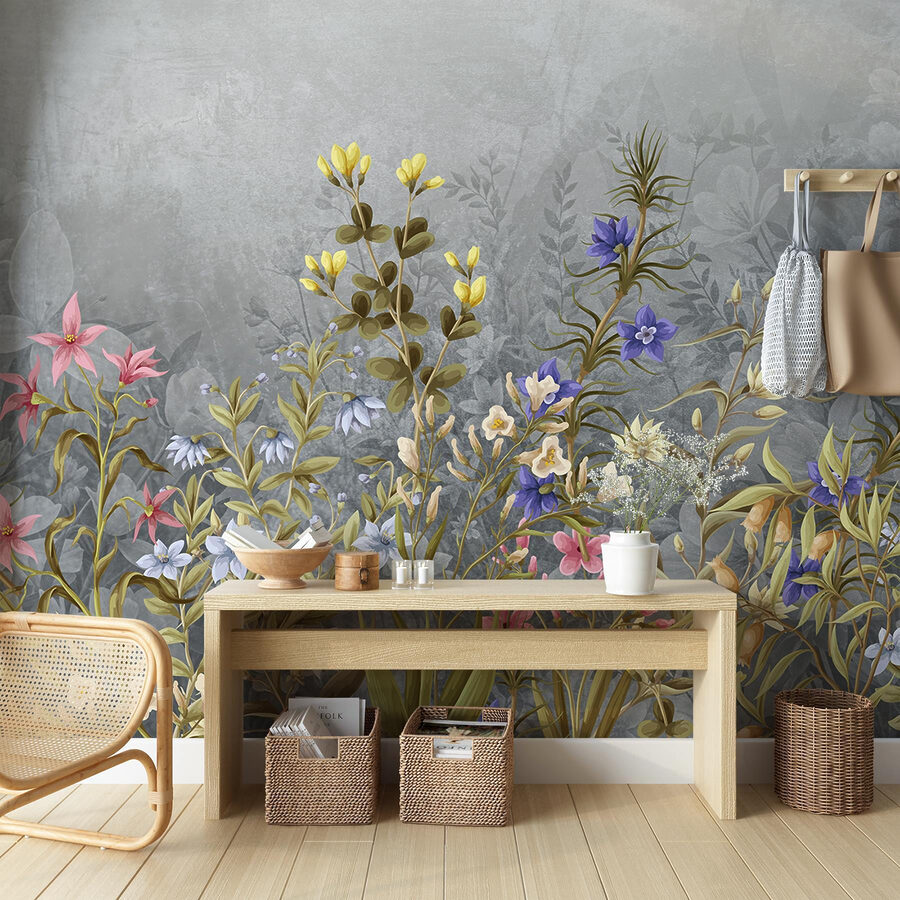Painting of flowers and leaves Painting of flowers and leaves