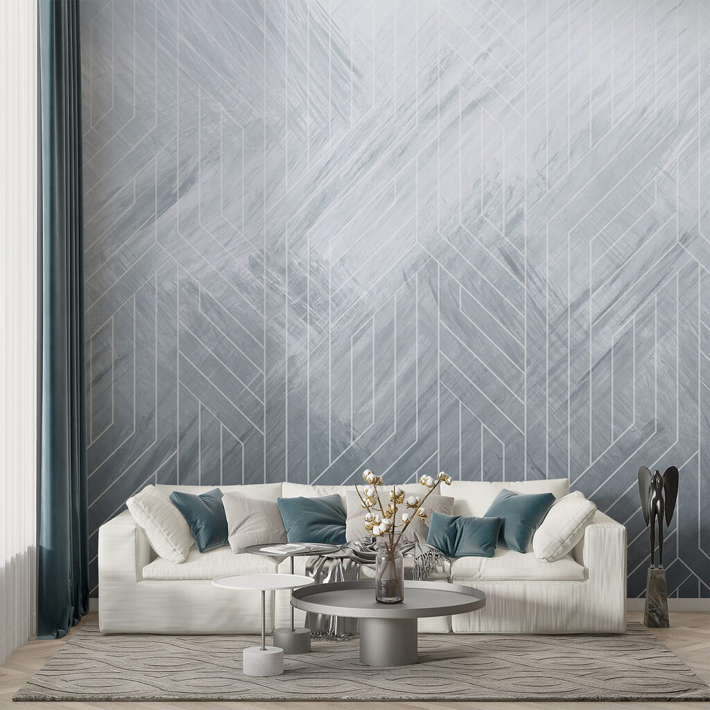 White lines on a gray surface