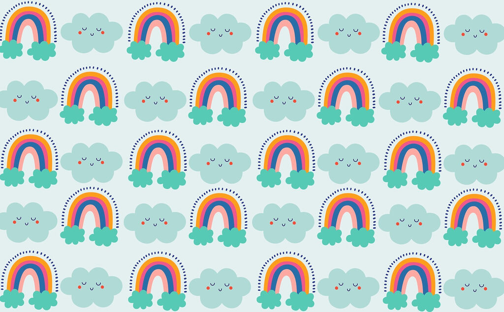 Pattern of clouds and rainbows Pattern of clouds and rainbows