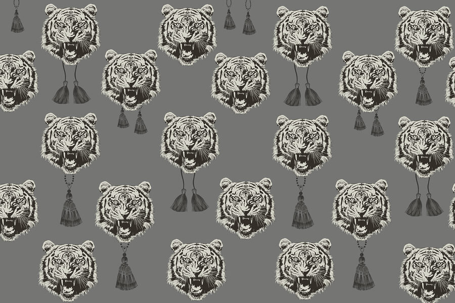 Pattern of tiger heads