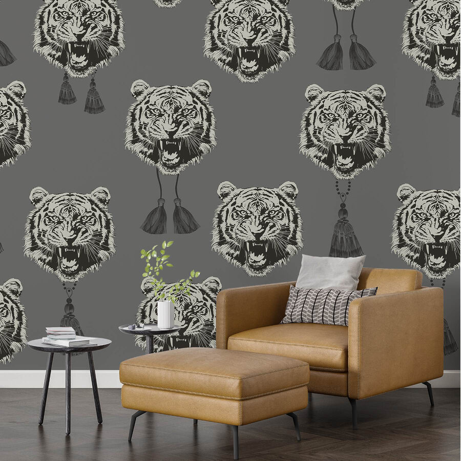 Pattern of tiger heads