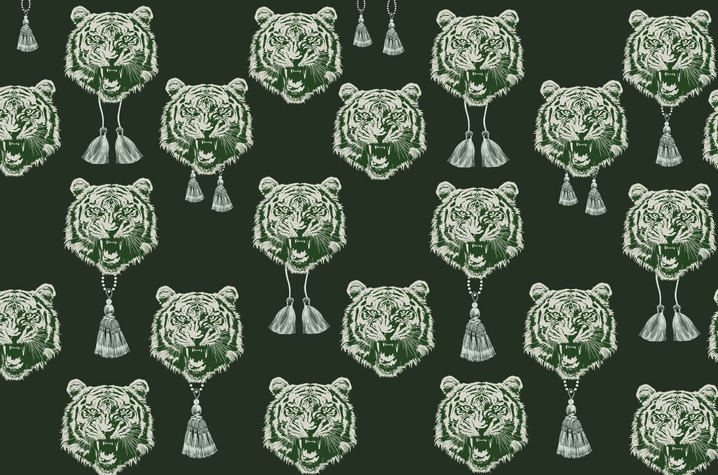 Pattern of tiger heads Pattern of tiger heads