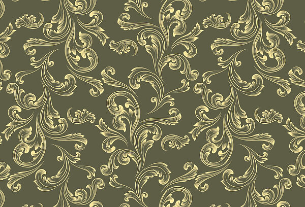 Pattern of swirls on a green background Pattern of swirls on a green background