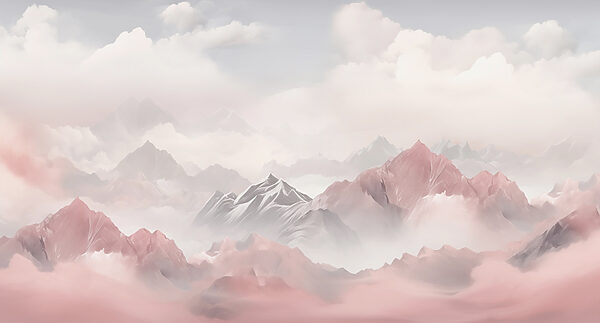 Mountain range with clouds Mountain range with clouds