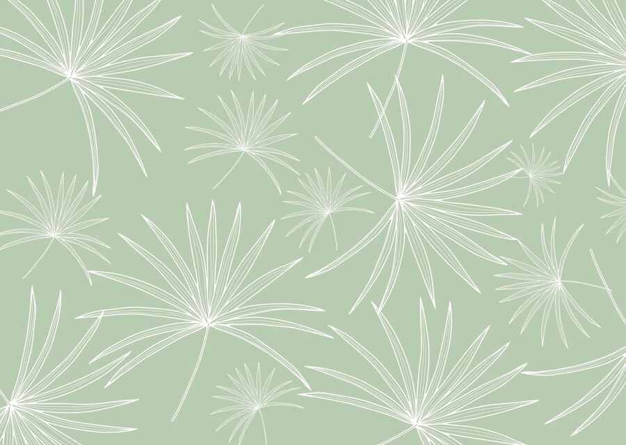 Pattern of white leaves on a green background Pattern of white leaves on a green background