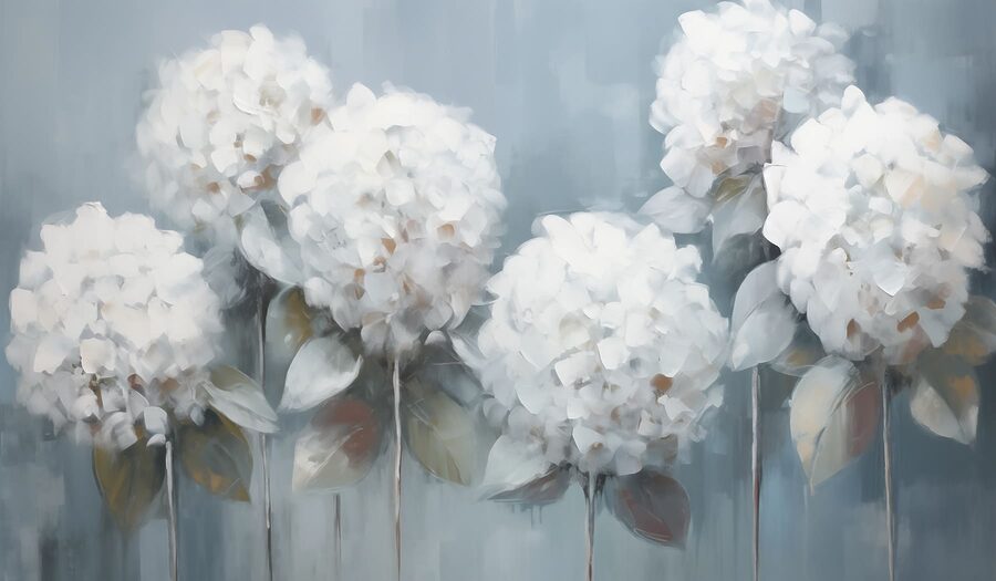 Painting of white flowers
