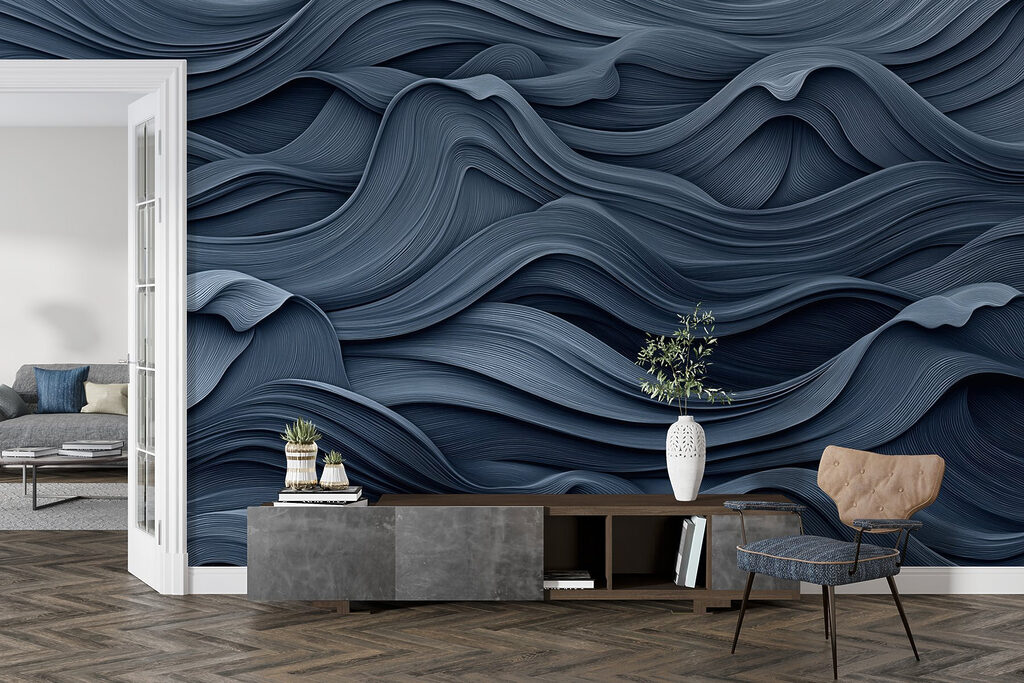 Grey wavy pattern on a surface